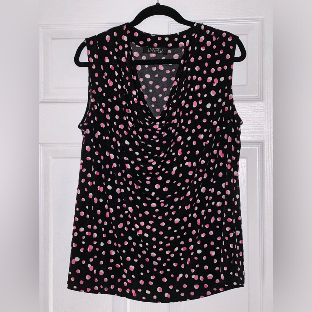 Short sleeve blouse with beautiful draped neckline